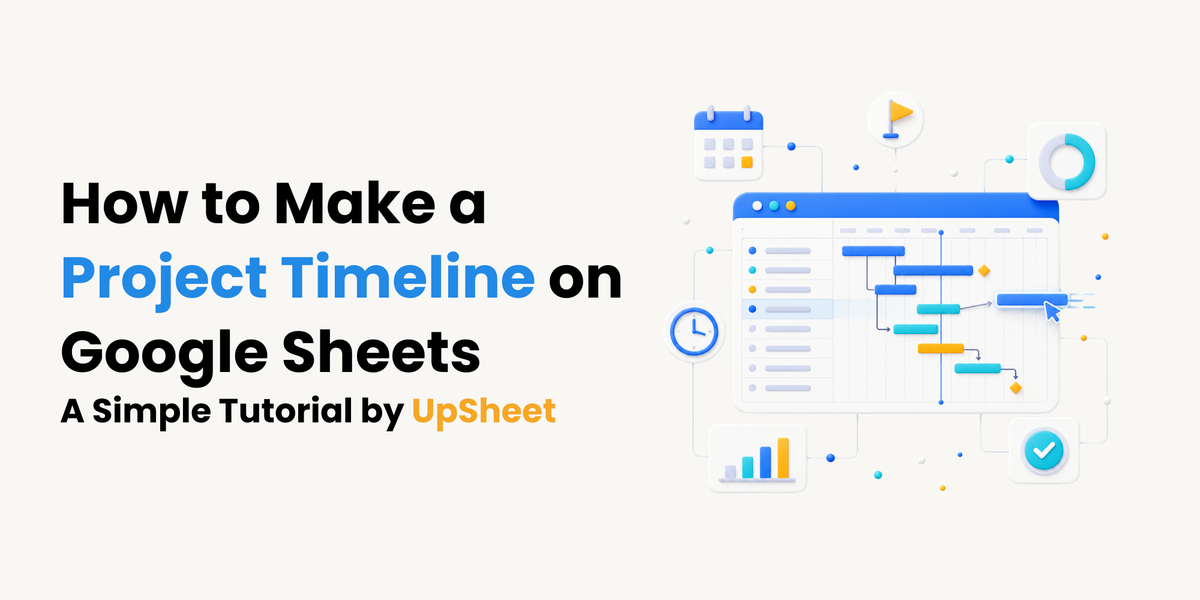 The tutorial to make a project timeline on google sheets 